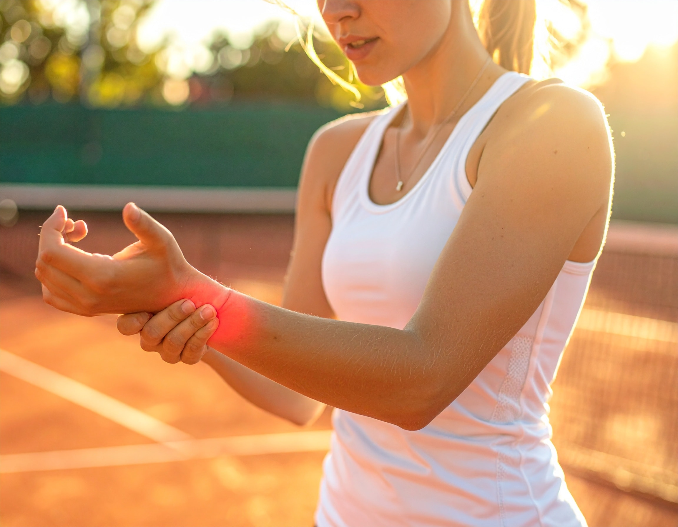 Athlete suffering joint pain